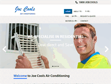 Tablet Screenshot of joecools.com.au